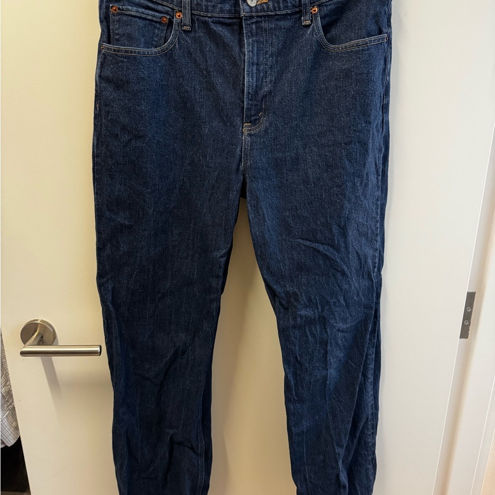 Abercrombie & Fitch Dark Blue High Rise 90’s Relaxed Jean - Size 14r